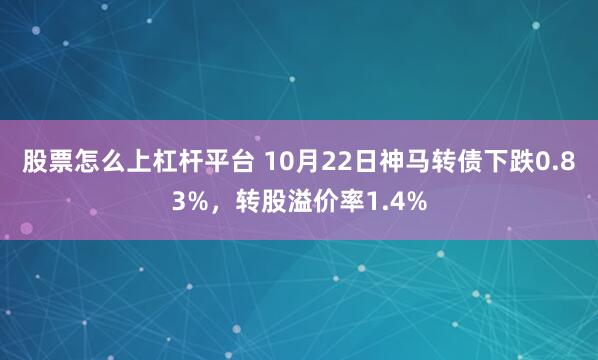 股票怎么上杠杆平台 10月22日神马转债下跌0.83%，转股溢价率1.4%