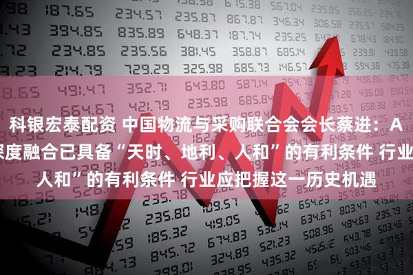 科银宏泰配资 中国物流与采购联合会会长蔡进：AI与物流及供应链的深度融合已具备“天时、地利、人和”的有利条件 行业应把握这一历史机遇
